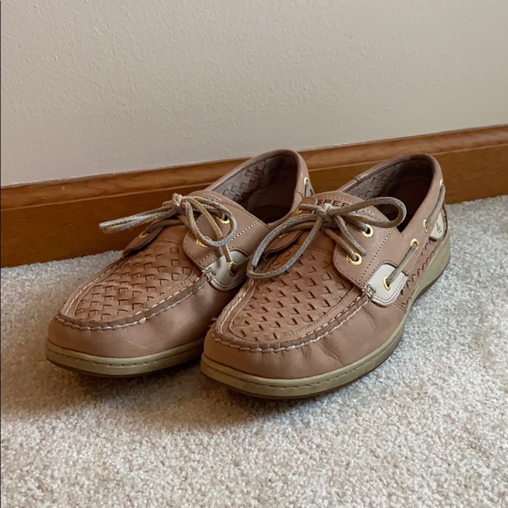 Sperry Top Sider Tan Boat Shoes Womens Size 9.5
